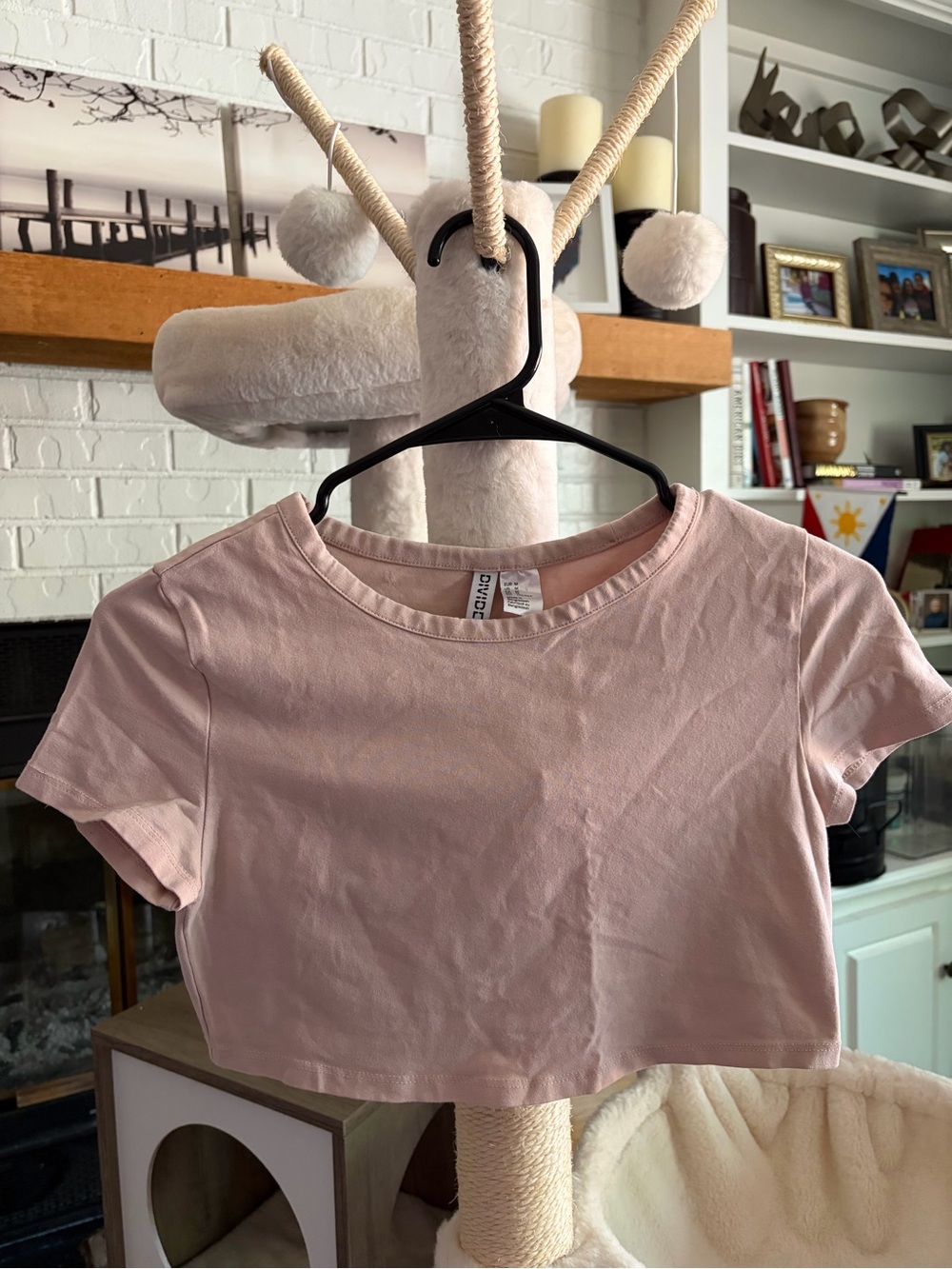 M Cropped T-Shirt - Light Pink